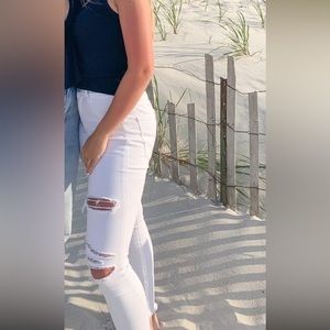 AMERICAN EAGLE WHITE HIGH RISE JEGGING/Skinny jeans